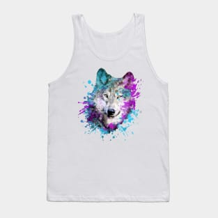 Dramabite Watercolor wolf Tank Top